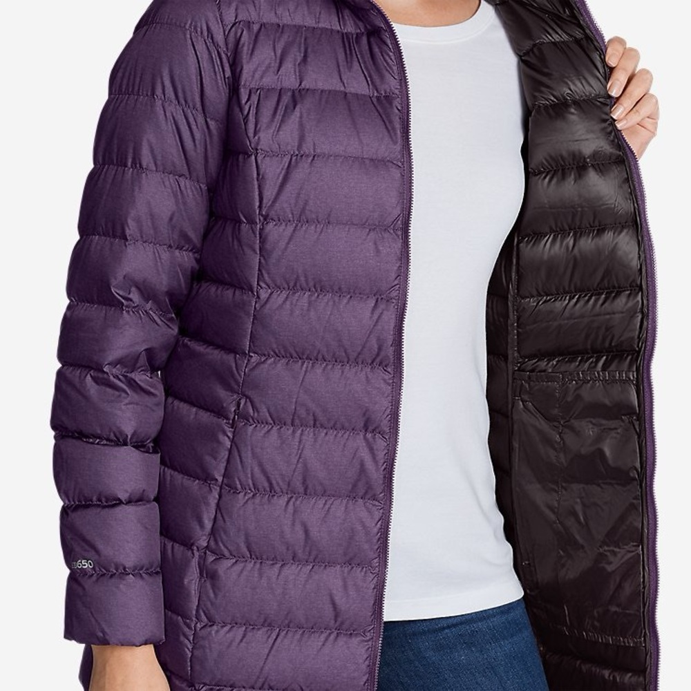 Eddie Bauer CirrusLite Down Jacket – Women’s M (Regular), Deep Eggplant - Picture 3 of 7